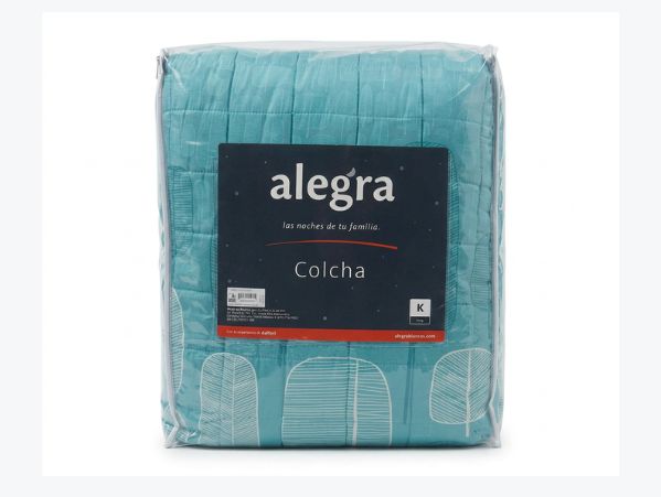Colcha Shein | Individual | Aqua | Microfibra Ultrasuave*