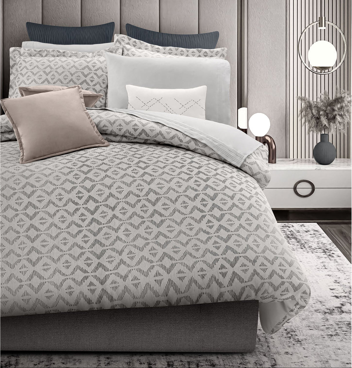 Coordinado Auri | Duvet con relleno y fundas decorativas | Tejido de Jacquard