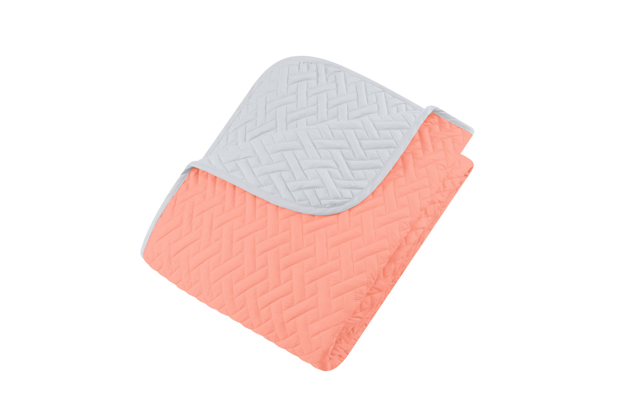 Colcha Ana King Guayaba-Gris | Microfibra Ultrasuave*