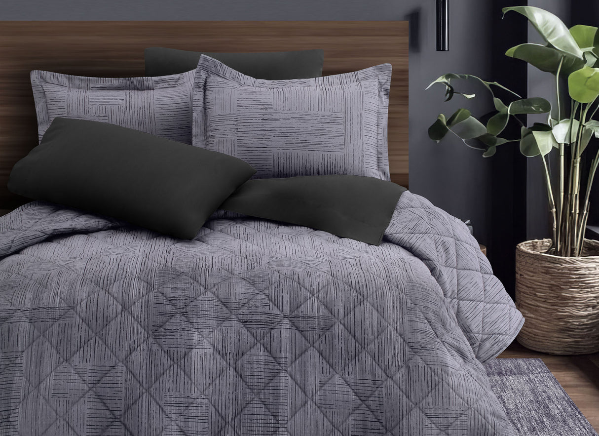 Coordinado Draco | Colcha y Fundas decorativas | Microfibra Ultrasuave