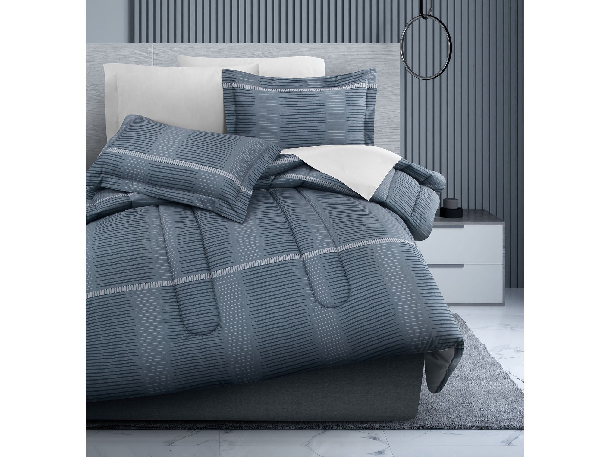 Edredón Elide Azul | Microfibra Ultrasuave