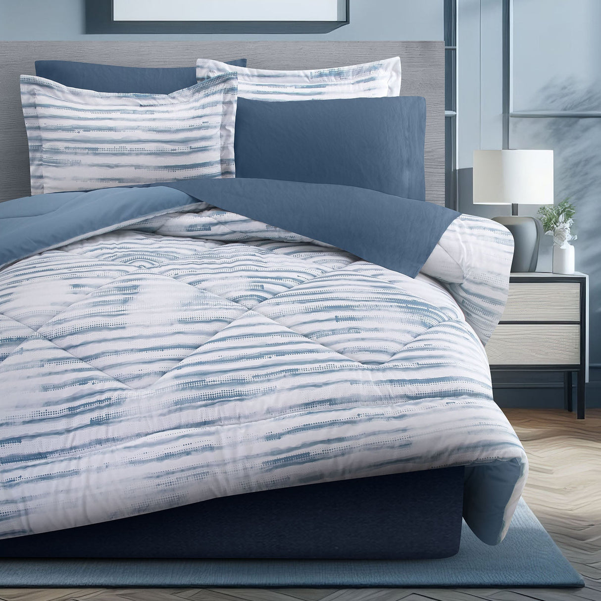 Coordinado Edsel | Edredón y Fundas decorativas | Microfibra Ultrasuave