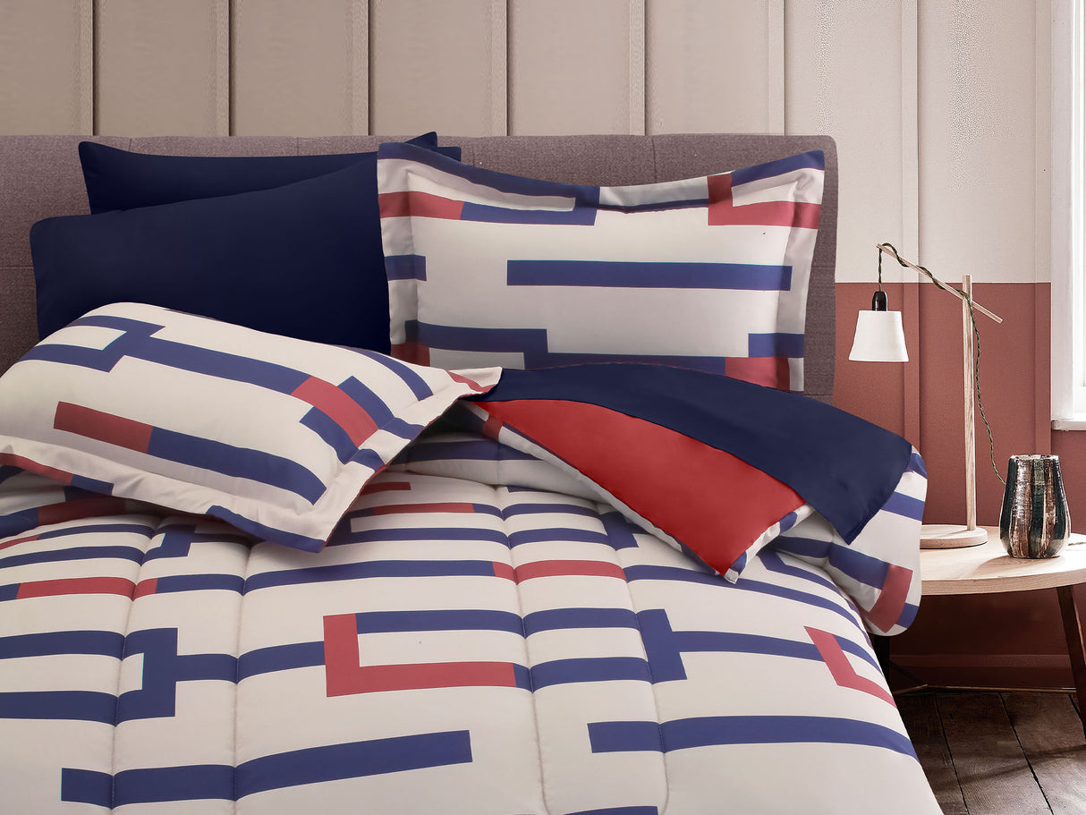 Edredón Italo Azul | Microfibra Ultrasuave