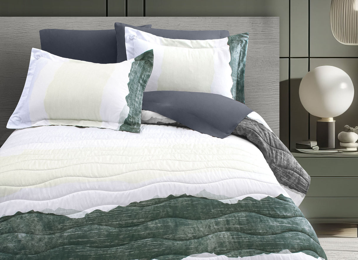 Coordinado Kumico | Colcha y Fundas decorativas | Microfibra Ultrasuave