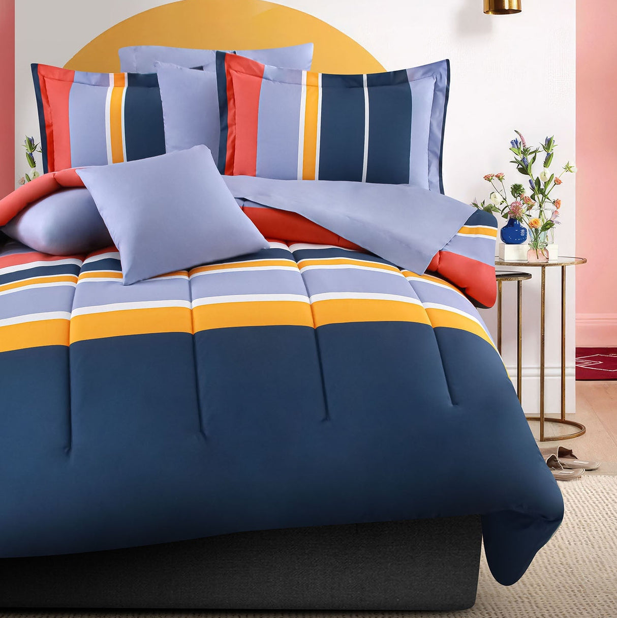 Coordinado Lenny | Edredón y Fundas decorativas | 100% Algodón