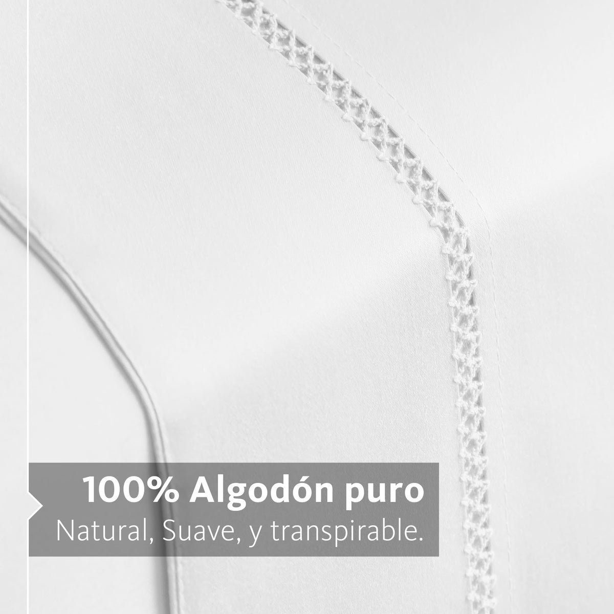 Sábanas Mantova · 100% Algodón · Tejido de Satín de 500 Hilos.