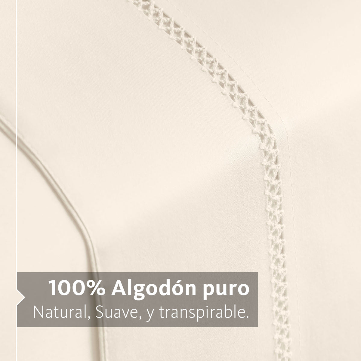 Sábanas Mantova · 100% Algodón · Tejido de Satín de 500 Hilos.