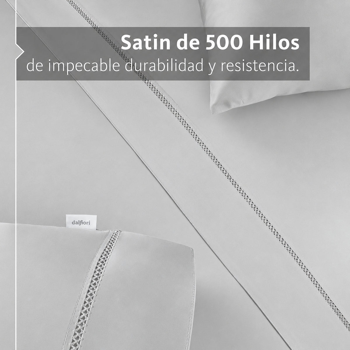 Sábanas Mantova · 100% Algodón · Tejido de Satín de 500 Hilos.