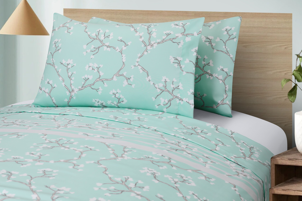 Sábanas Osaka King Size Menta | Microfibra Ultrasuave*