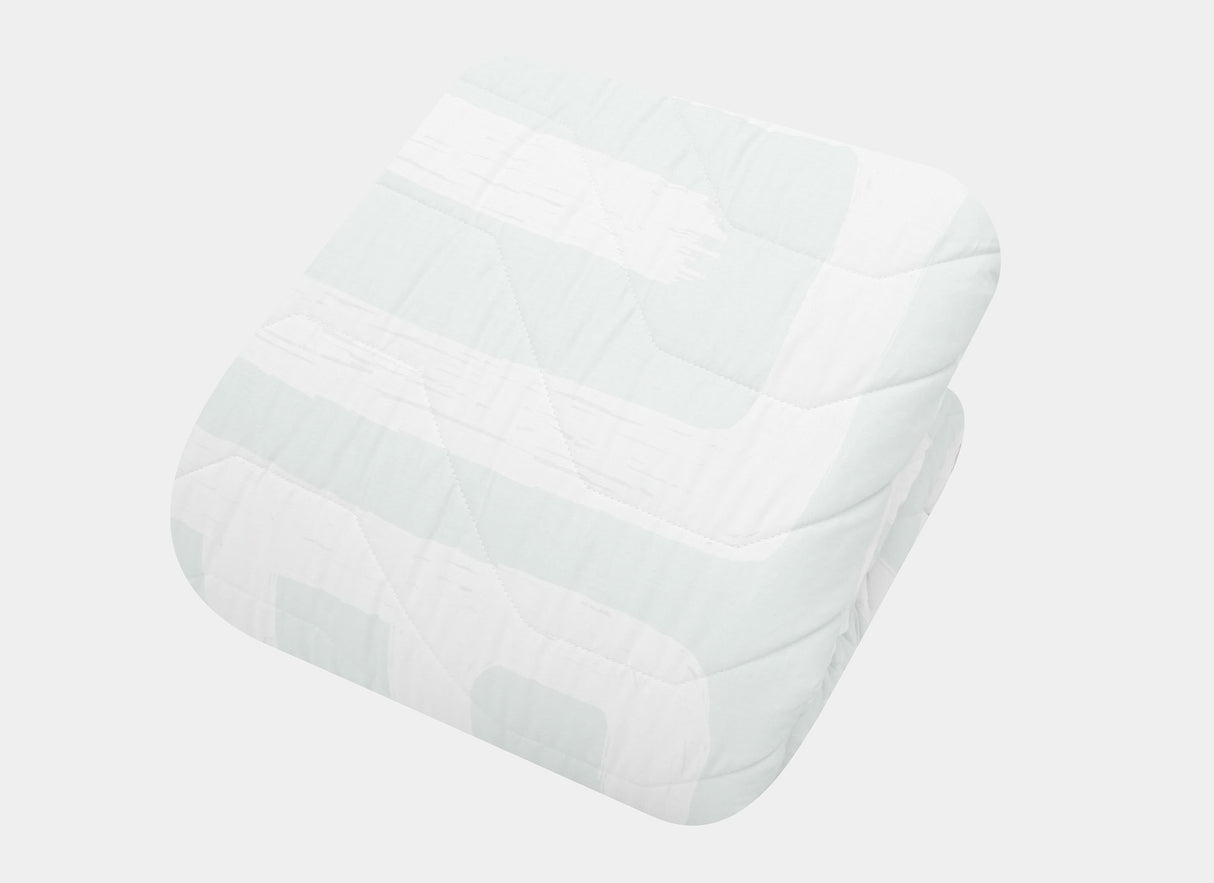 Coordinado Pisani Menta | Colcha y Fundas decorativas | 100% Algodón