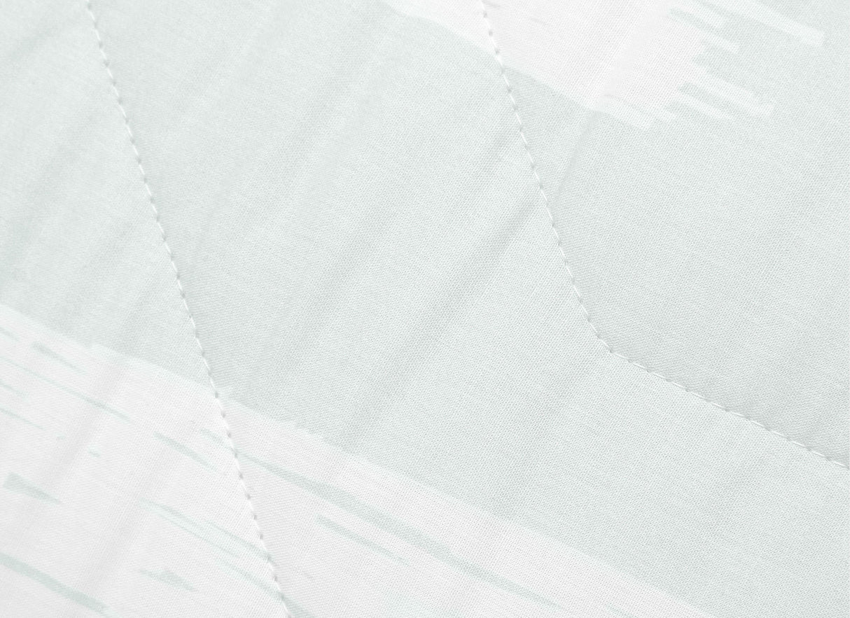 Coordinado Pisani Menta | Colcha y Fundas decorativas | 100% Algodón