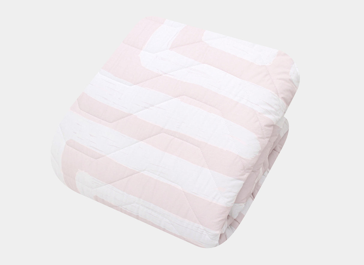 Coordinado Pisani Rosa | Colcha y Fundas decorativas | 100% Algodón