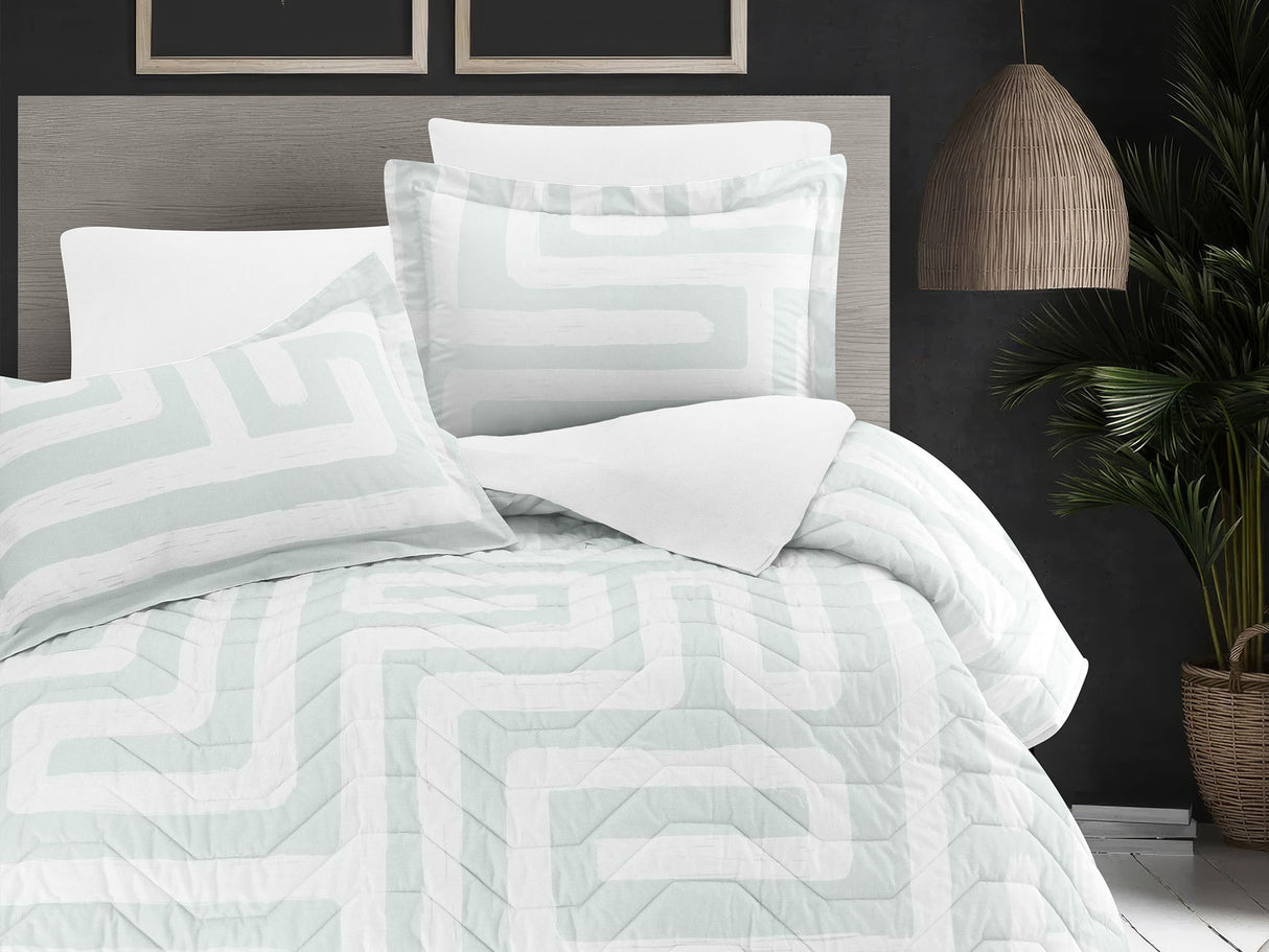 Colcha Pisani Menta | 100% Algodón