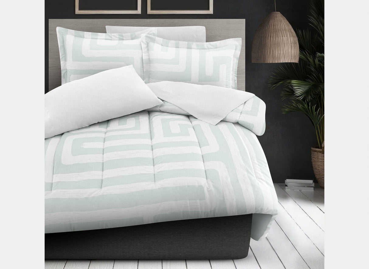 Edredón Pisani Menta con tallas de Edredón matrimonial, King size, Individual y Queen size. El descanso que mereces con Edredones Dalfiori de Microfibra