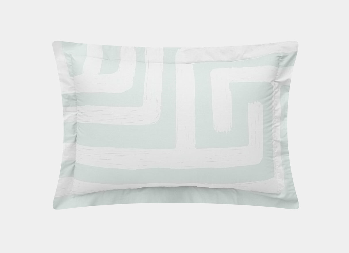 Coordinado Pisani Menta | Edredón y Fundas decorativas | 100% Algodón