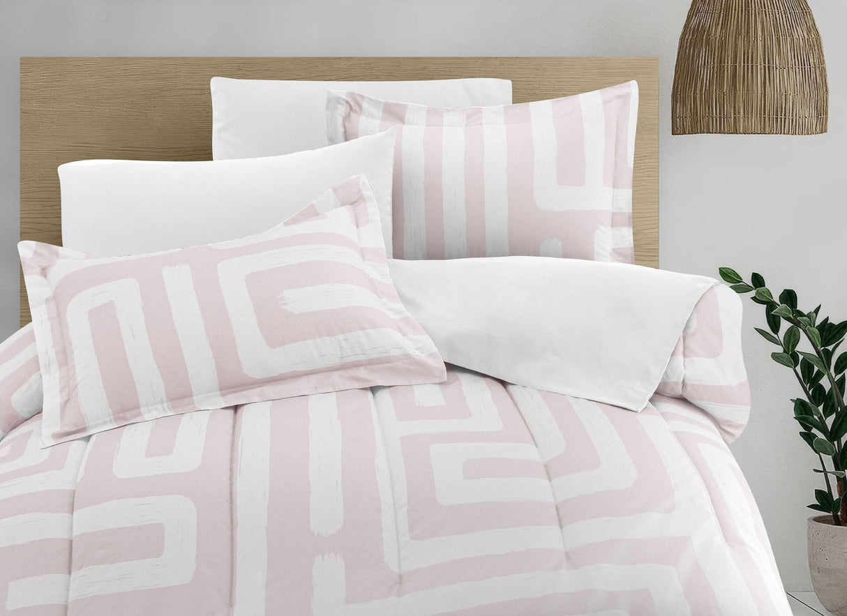 Edredón Pisani Rosa, tallas de Edredón matrimonial, King size, Individual y Queen size. El descanso que mereces con Edredones Dalfiori de Microfibra