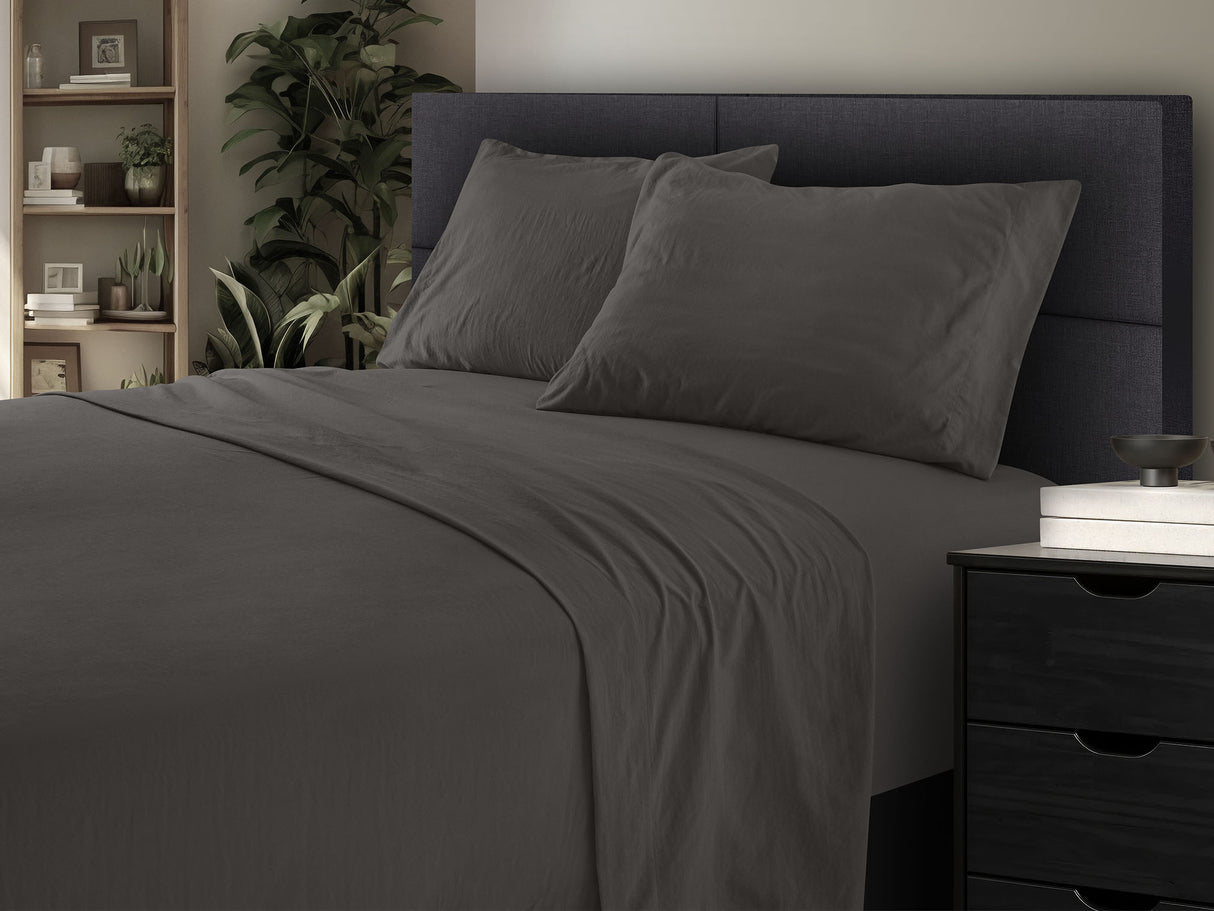 Sábanas Hazel · 100% Microfibra lavada en piedra · Ultra Suave.