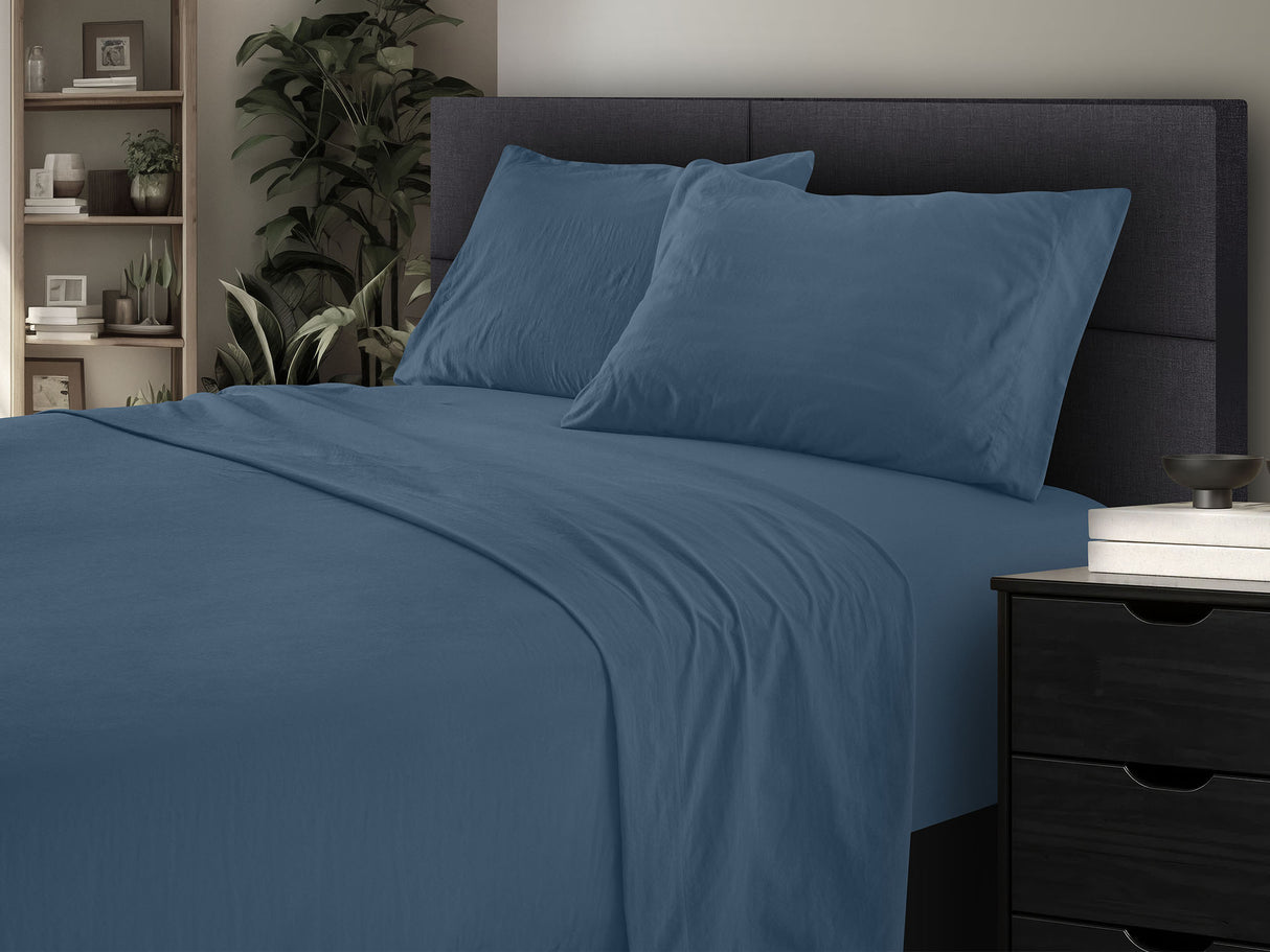 Sábanas Hazel · 100% Microfibra lavada en piedra · Ultra Suave.