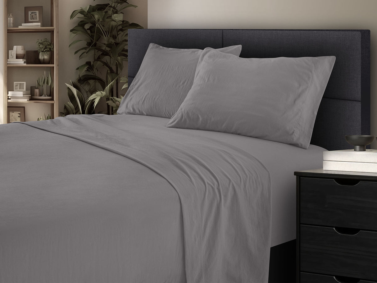 Sábanas Hazel · 100% Microfibra lavada en piedra · Ultra Suave.