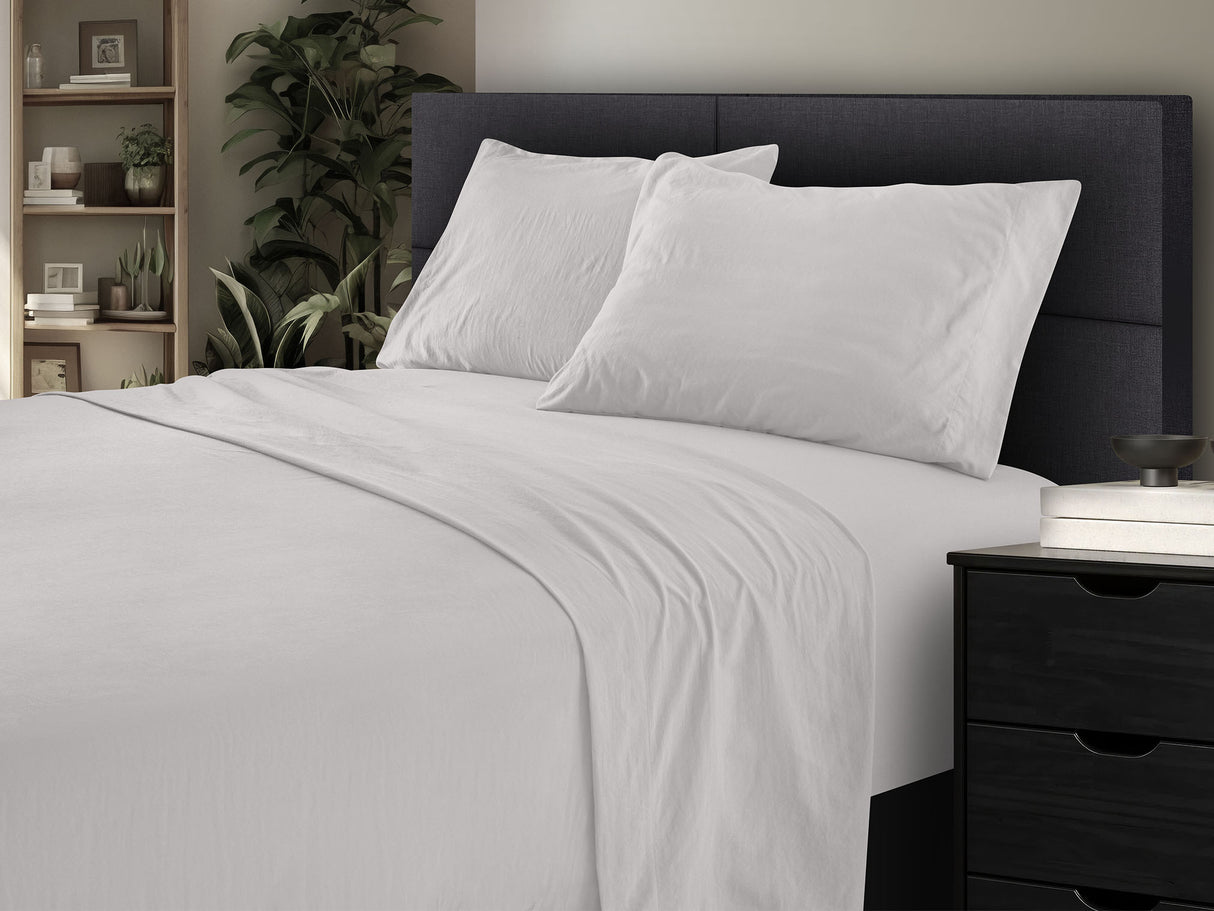 Sábanas Hazel · 100% Microfibra lavada en piedra · Ultra Suave.