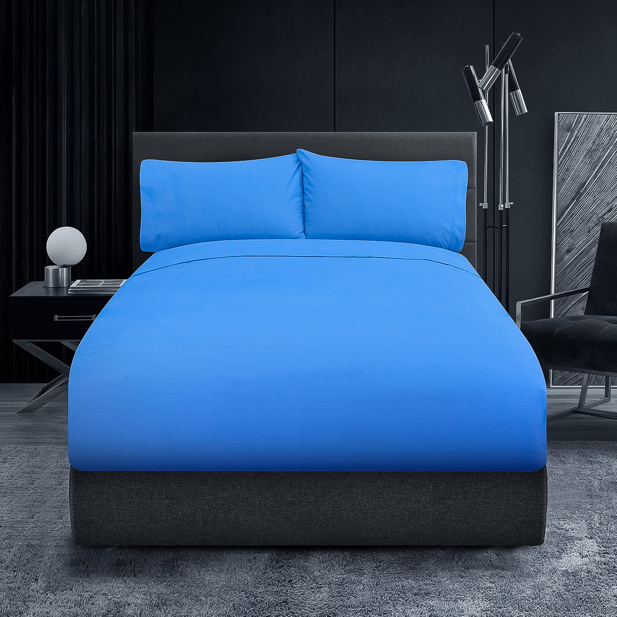 Sábanas Sachi Azul Celeste| King Size |Microfibra Ultrasuave *