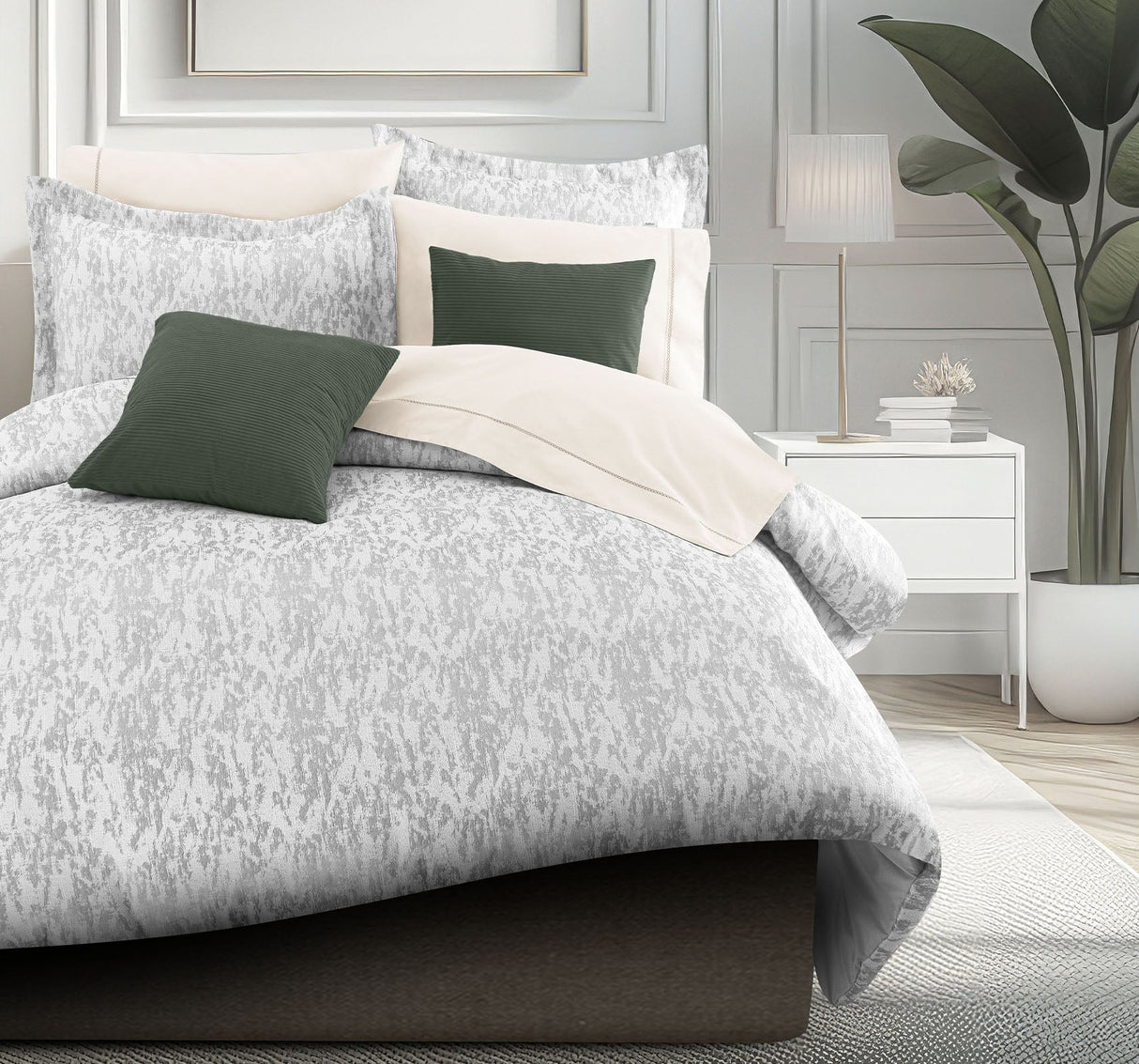 Coordinado Usui | Duvet con relleno y fundas decorativas | Tejido de Jacquard