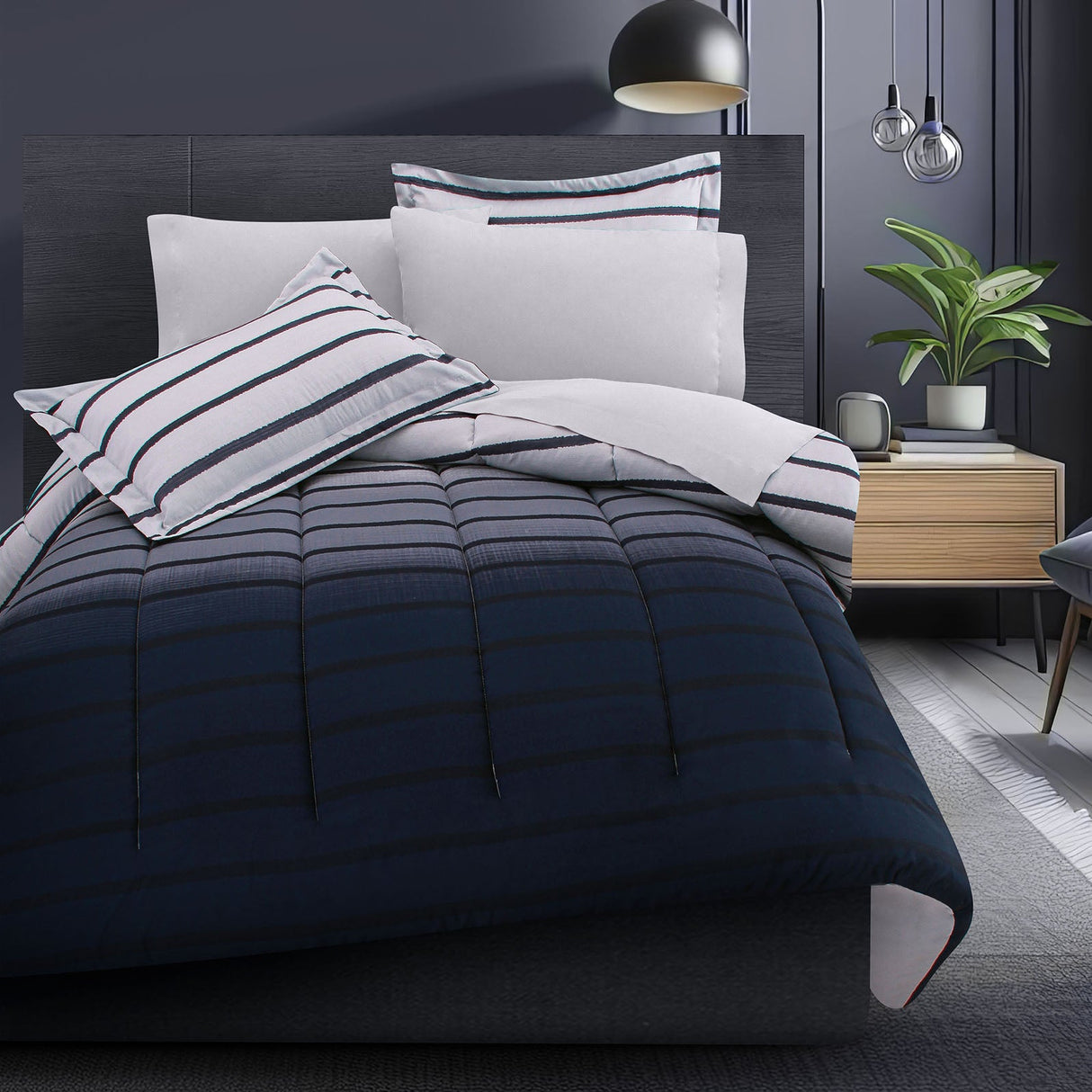 Coordinado Vicenzo | Edredón y Fundas decorativas | Microfibra Ultrasuave