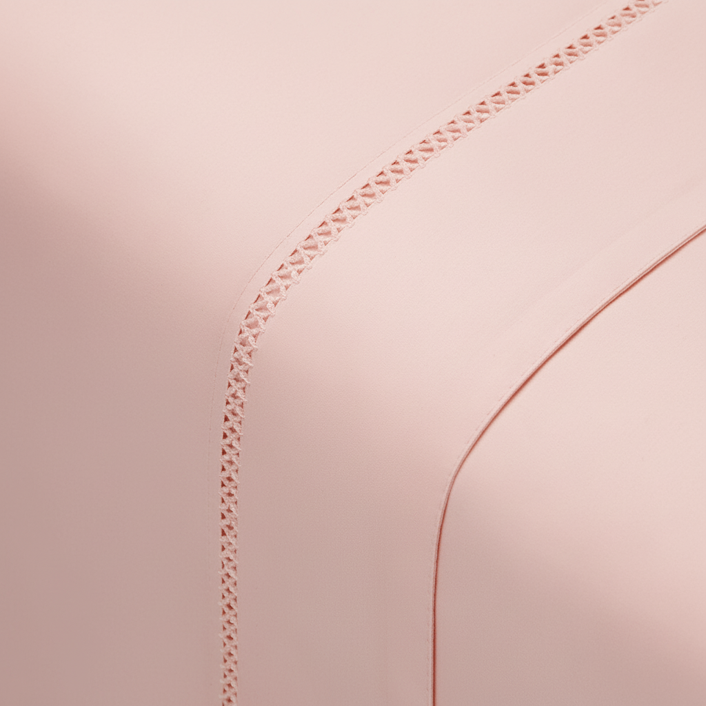 Sábanas Mantova Salmón - Detalle bordado