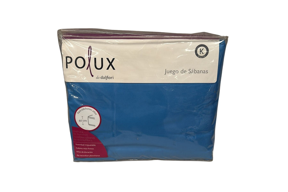 Sábanas Sachi Azul Celeste| King Size |Microfibra Ultrasuave *