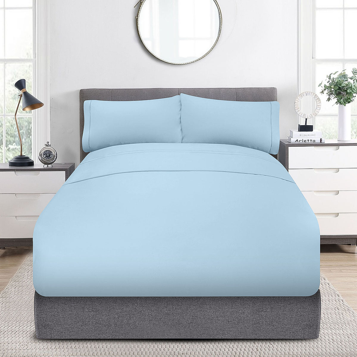 Sábanas Bari · 100% Algodón · Tejido de Satín de 300 Hilos.