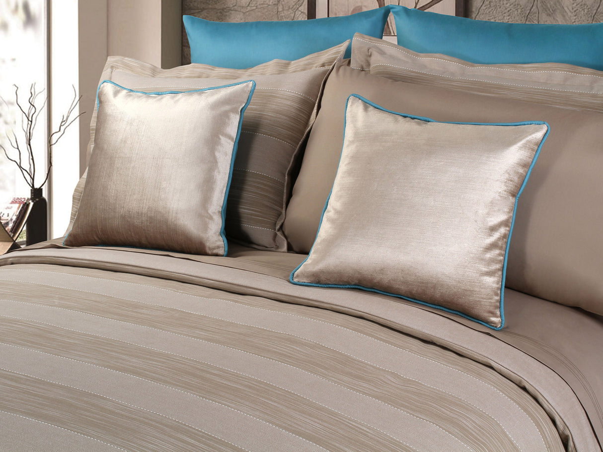 Duvet Amalfi Matrimonial | Cubre edredón y fundas decorativas | Tejido de Jacquard | 100% Algodón*