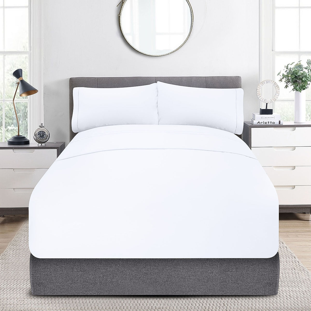 Sábanas Bari · 100% Algodón · Tejido de Satín de 300 Hilos.