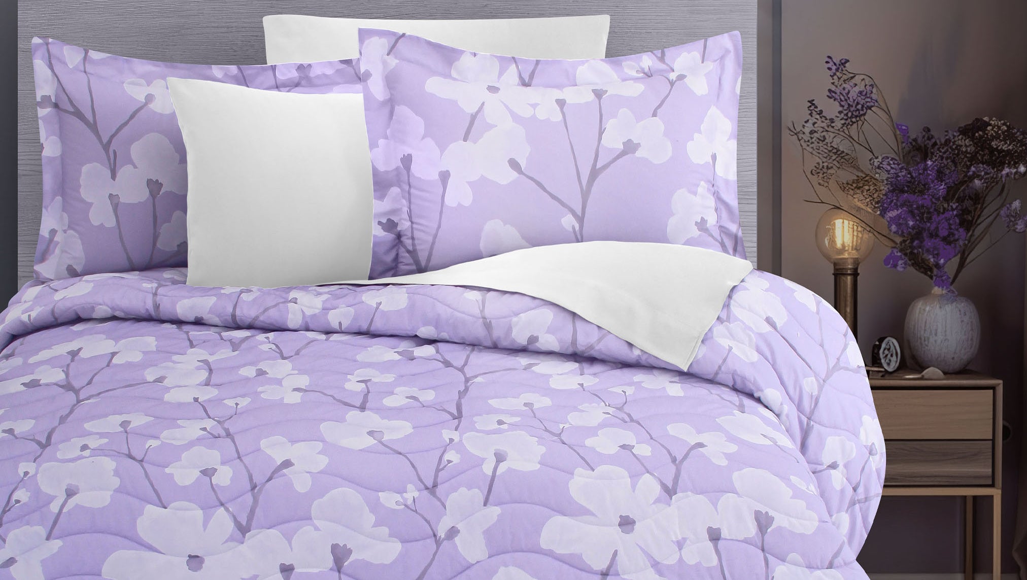 Colcha Cindel Lila | 100% Algodón