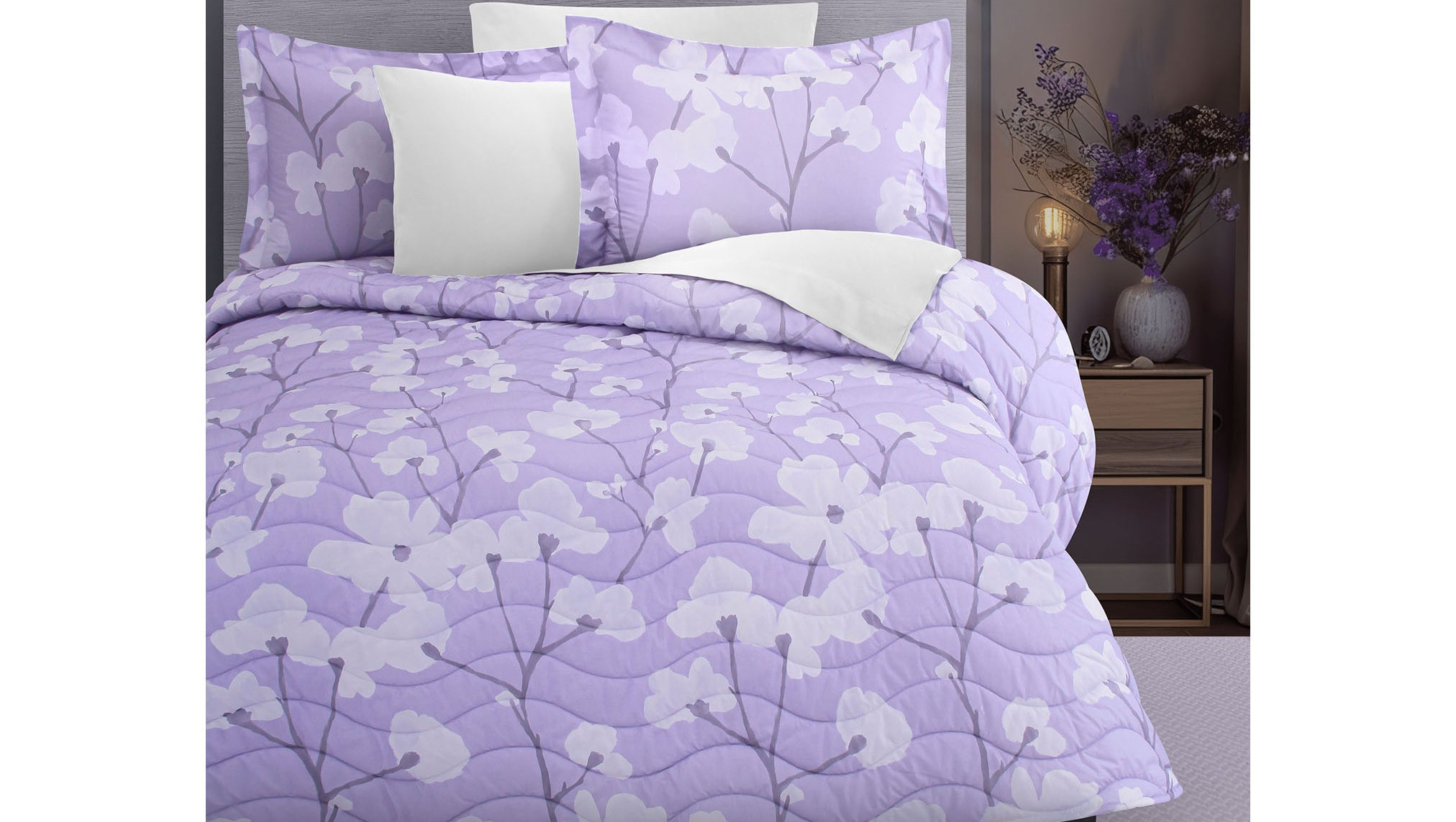 Colcha Cindel Lila | 100% Algodón