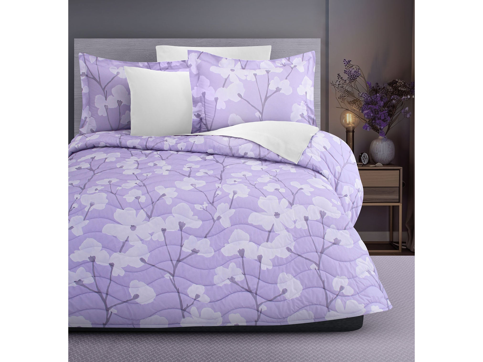 Colcha Cindel Lila | 100% Algodón