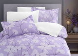 Coordinado Cindel Lila | Edredón y Fundas decorativas | 100% Algodón