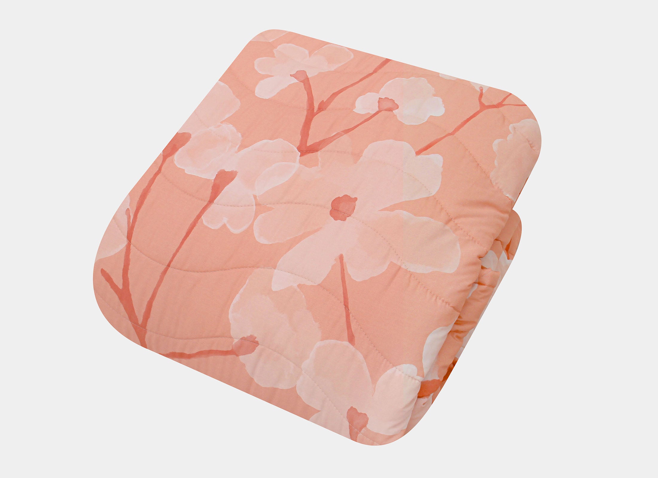 Coordinado Cindel Coral | Colcha y Fundas decorativas | 100% Algodón