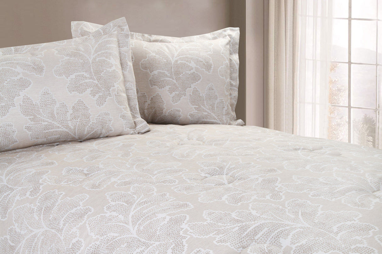 Coordinado Graco Matrimonial - Queen | Cubre edredón, Edredón Interior y Cojin Euro 65 cm. | Tejido de Jacquard | Mezcla de fibras*