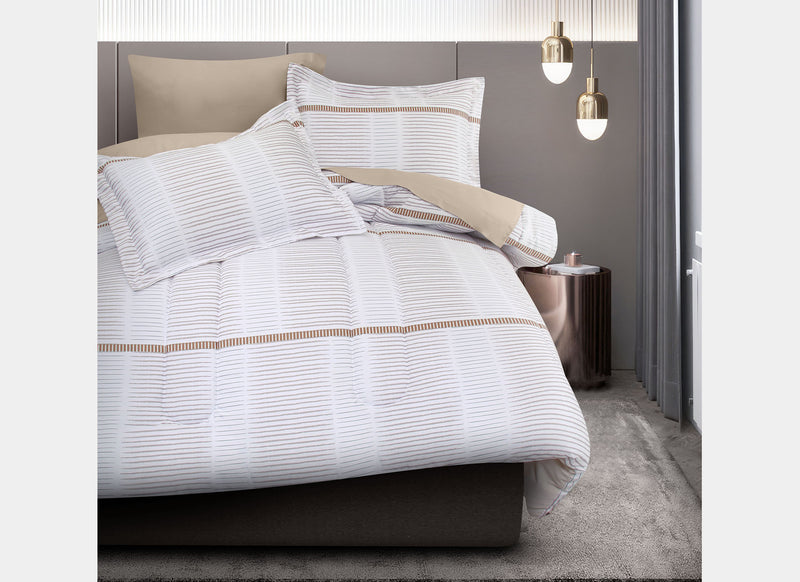Coordinado Elide Beige (Edredón y Almohadones)
