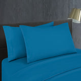 Sábanas Lucca Matrimonial Azul Vitale | 100% Algodón | Fina Muselina de 144 hilos*