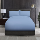 Sábanas Lucca Individual Azul Vizcaya | 100% Algodón | Fina Muselina de 144 hilos*