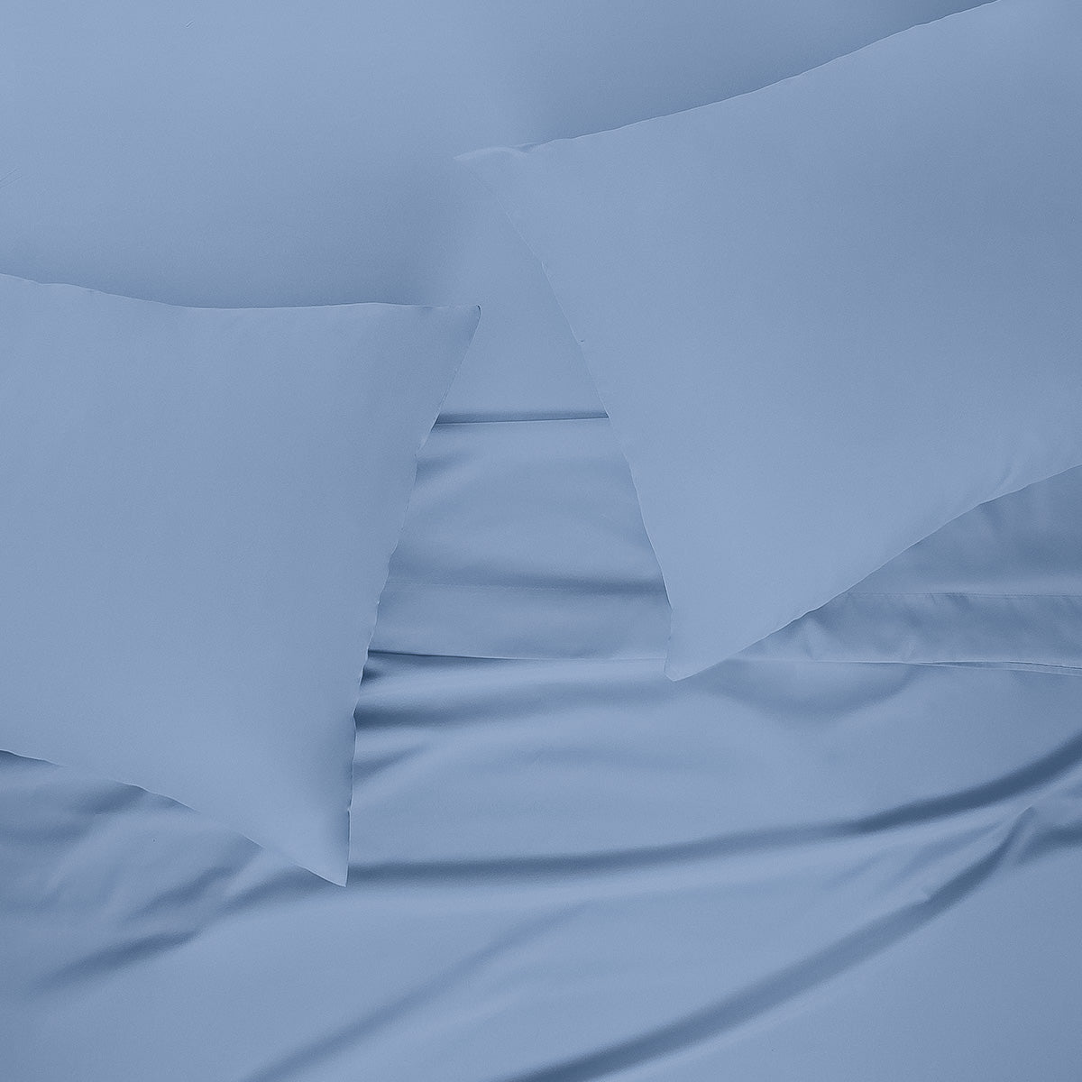 Sábanas Lucca Individual Azul Vizcaya | 100% Algodón | Fina Muselina de 144 hilos*