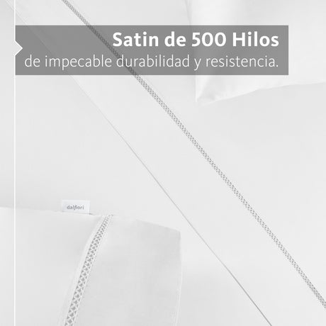 Sábanas Mantova · 100% Algodón · Tejido de Satín de 500 Hilos.
