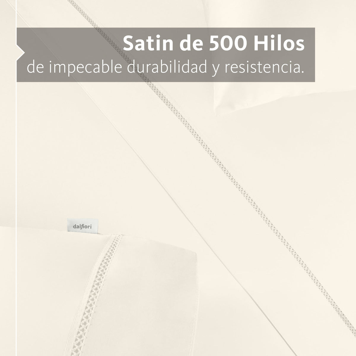 Sábanas Mantova · 100% Algodón · Tejido de Satín de 500 Hilos.