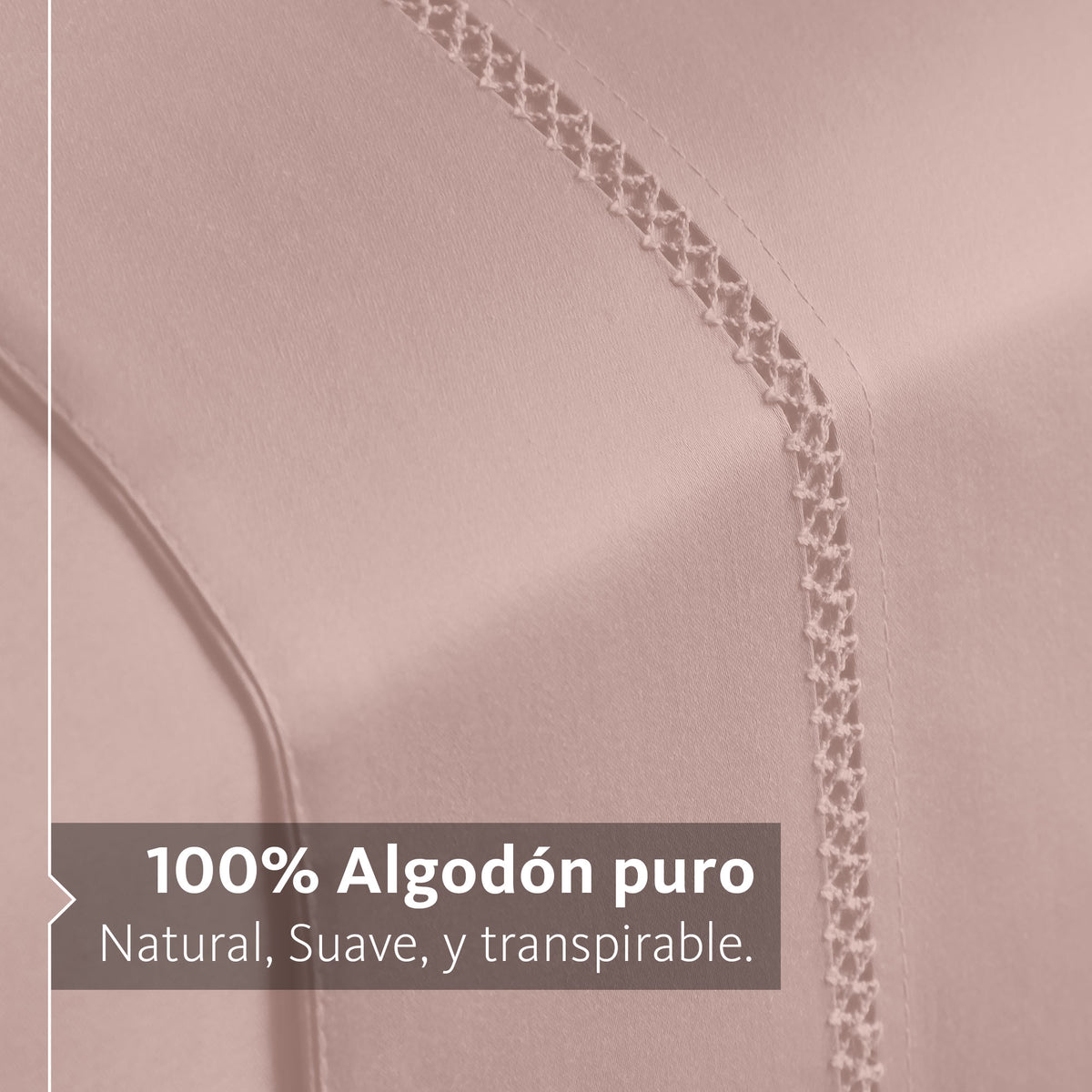 Sábanas Mantova · 100% Algodón · Tejido de Satín de 500 Hilos.