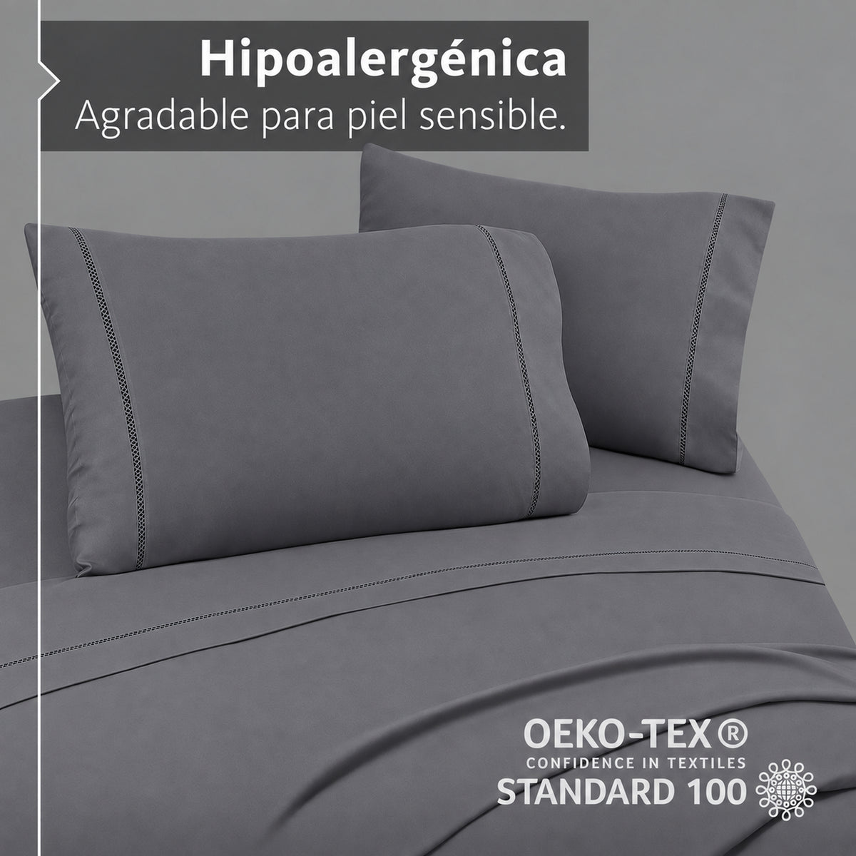 Sábanas Mantova · 100% Algodón · Tejido de Satín de 500 Hilos.