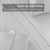 Sábanas Mantova · 100% Algodón · Tejido de Satín de 500 Hilos.