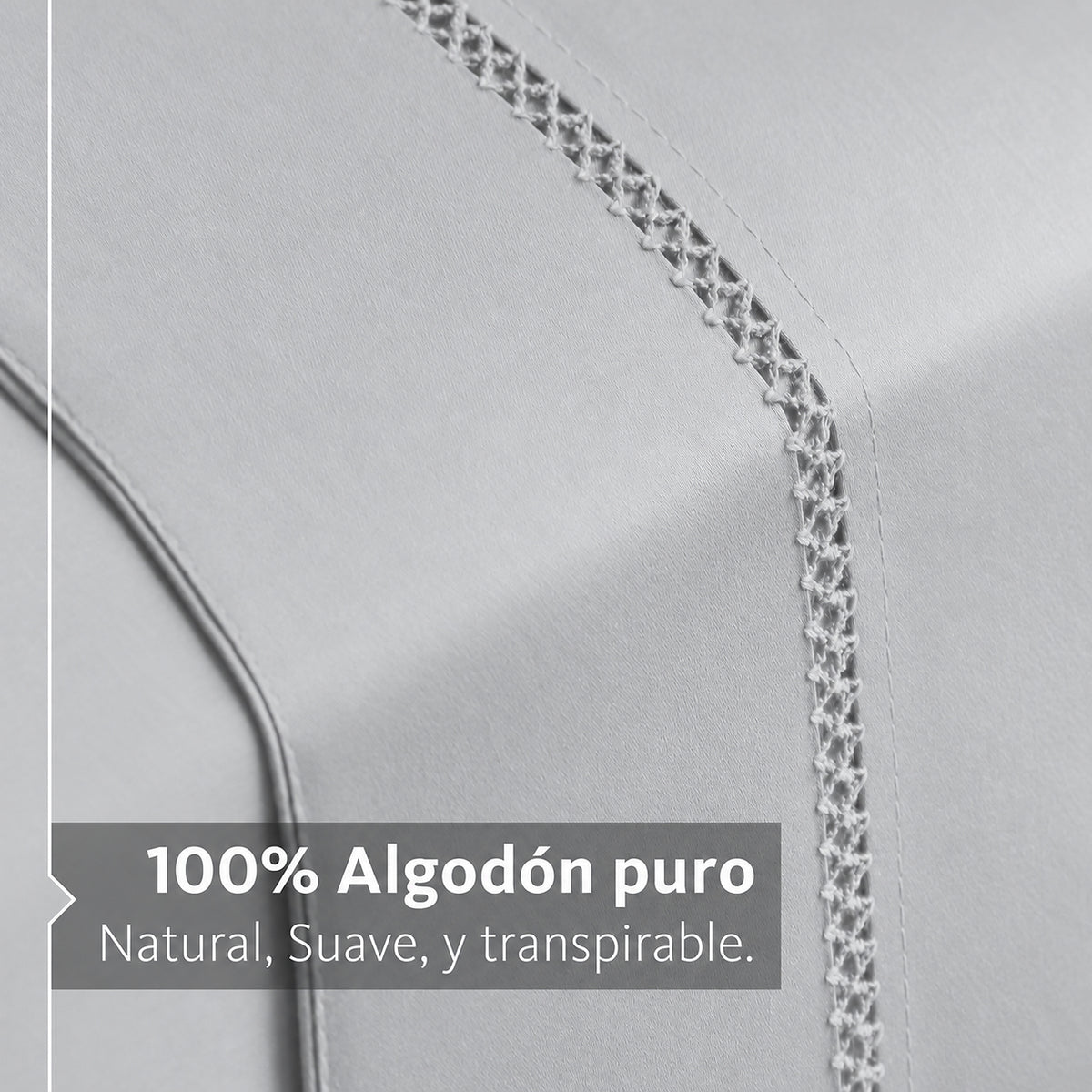 Sábanas Mantova · 100% Algodón · Tejido de Satín de 500 Hilos.