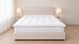 Mattress Topper de Percal 200 Hilos - King Size- Poliéster-Algodón