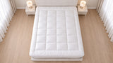 Mattress Topper de Percal 200 Hilos - King Size- Poliéster-Algodón